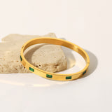 Emerald Luxe Gold Bangle Bracelet