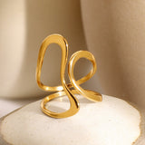Isla Abstract Gold Ring
