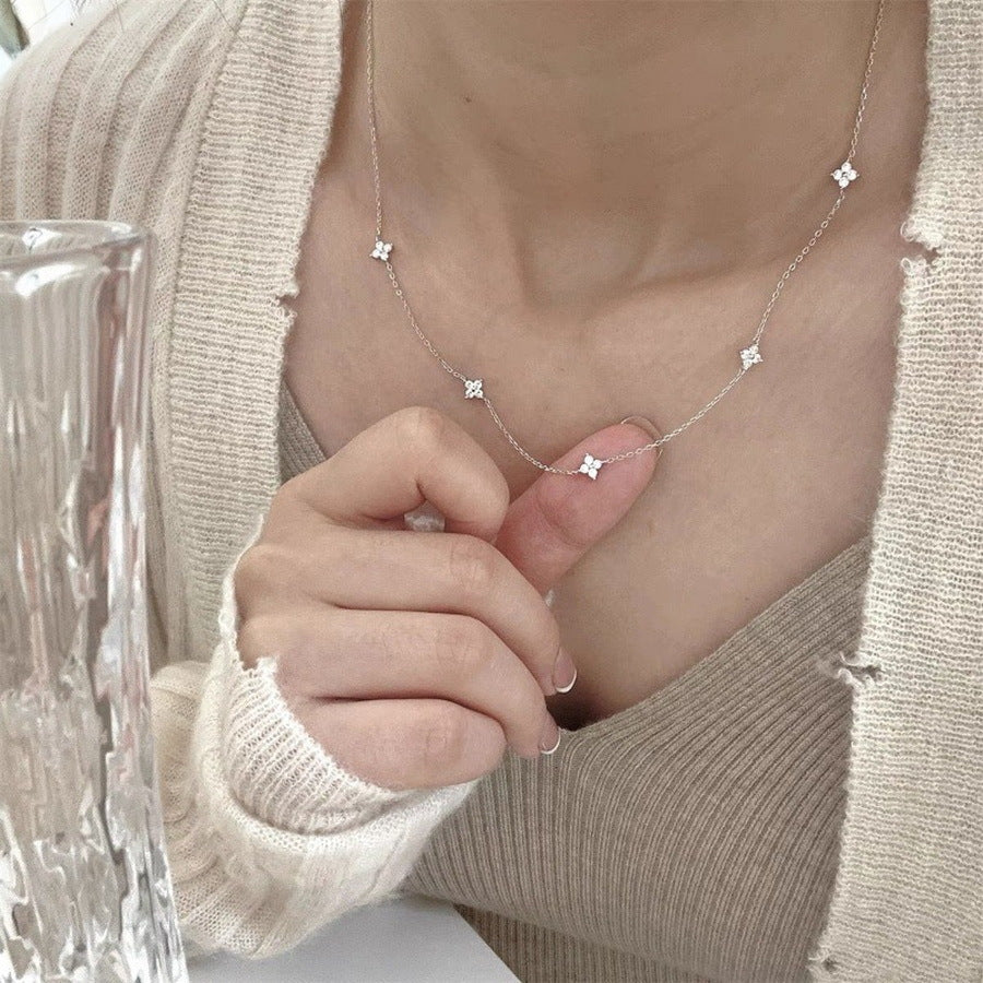 Mia Dainty Crystal Chain Necklace