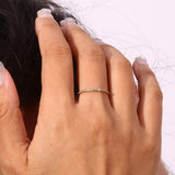 Dainty Gold Paved Ring with Sparkling Simulant Stones