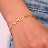 Madeline Gold Leaf Chain Bracelet