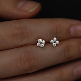 Clover Crystal Stud Earrings