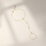 Liora Crystal Hand Chain Bracelet