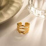 Cass Layered Gold Ring