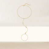 Liora Crystal Hand Chain Bracelet