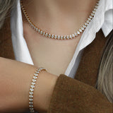 Wisteria Diamond Tennis Necklace