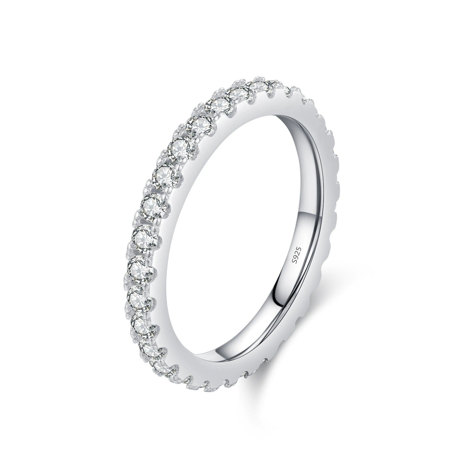 Sparkling Crystal Eternity Band