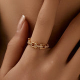 Chloe Gold Chain Ring