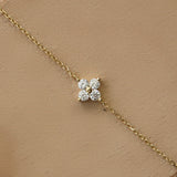 Mia Dainty Crystal Clover Bracelet
