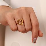 Verity Open Heart Statement Ring