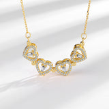 Four-Leaf Heart Clover Pendant Necklace