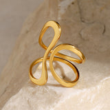 Isla Abstract Gold Ring