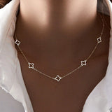Luna Clover Outline Necklace