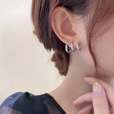 Triple Claw Pavé Ear Climber Earrings