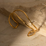 Dakota Intertwined Gold Cuff Bracelet