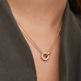 Harper Double Circle Pendant Necklace