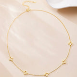 Luna Clover Outline Necklace