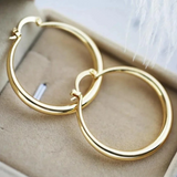 Classic Sleek Gold Hoop Earrings