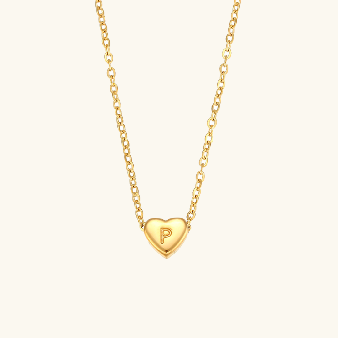Heart Initial Pendant Necklace