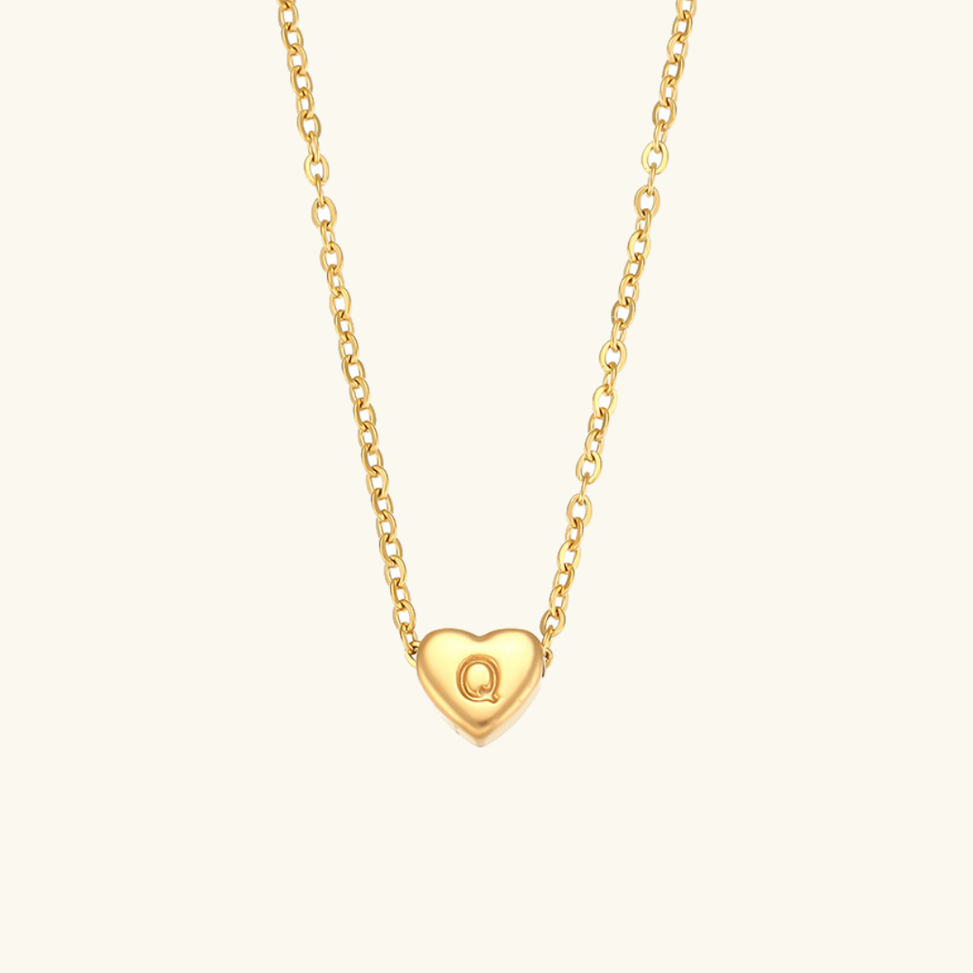 Heart Initial Pendant Necklace