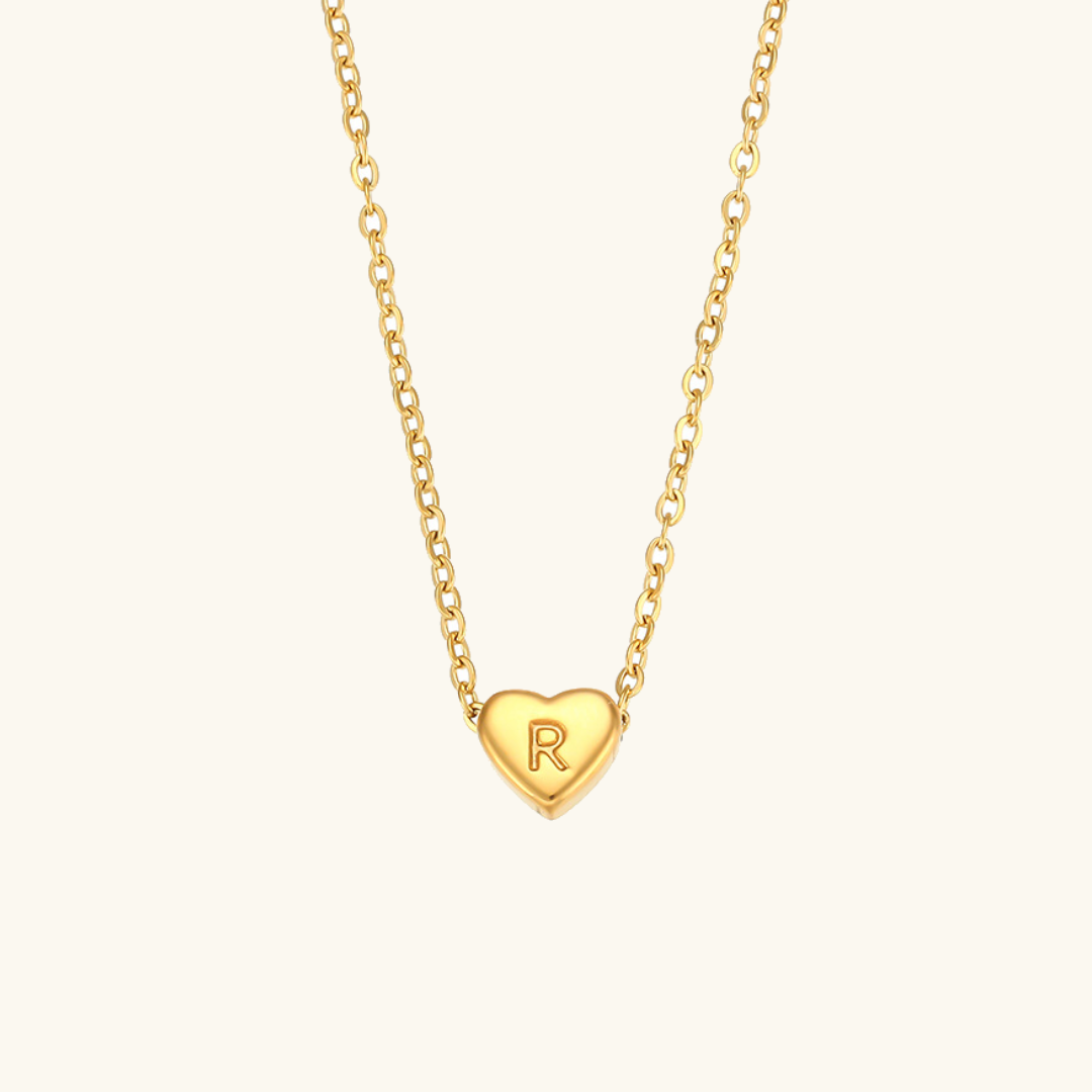 Heart Initial Pendant Necklace