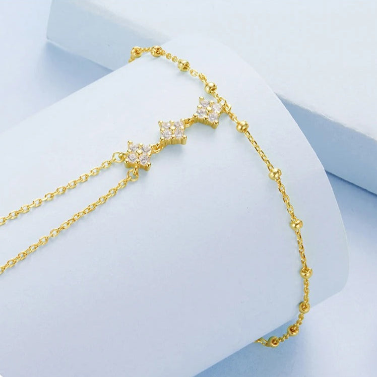 Celeste Dainty Gold Hand Chain Bracelet