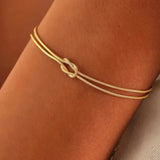 Double Chain Knot Bracelet