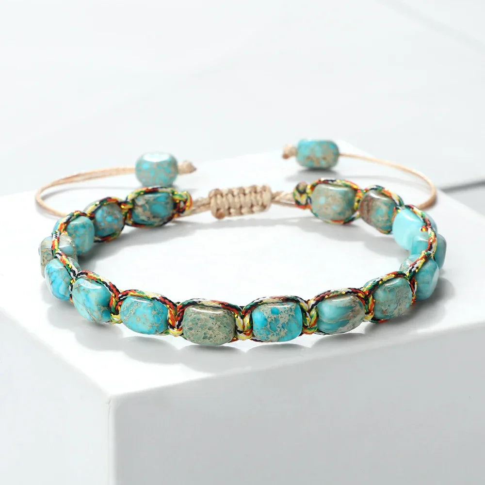 Boho Turquoise Stone Beaded Bracelet