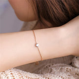 Dainty Gold Crystal Bracelet – Minimalist Adjustable Jewelry