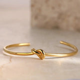 Minimalist Knot Open Cuff Bracelet Set