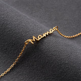 Mama Script Layered Chain Bracelet