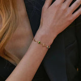 Multicolor Heart Charm Bracelet