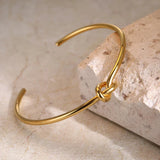 Minimalist Knot Open Cuff Bracelet Set