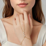 Celeste Dainty Gold Hand Chain Bracelet