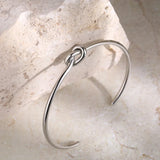 Minimalist Knot Open Cuff Bracelet Set