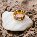 Serenity Triple Band Diamond Simulant Ring