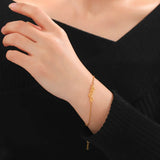 Gold Paw Print Chain Bracelet – Dainty Pet Lover Jewelry