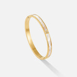 Sarah White Luxe Gold Bangle
