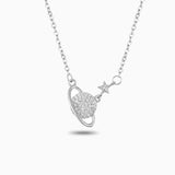 Crystal Planet and Star Pendant Necklace