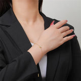 Dainty Gold Crystal Bracelet – Minimalist Adjustable Jewelry