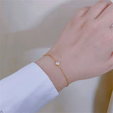 Dainty Gold Crystal Bracelet – Minimalist Adjustable Jewelry