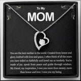 Sterling Silver Heart Necklace with Crystal Center – Elegant Pendant