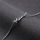 Mama Script Layered Chain Bracelet