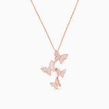 Cascading Butterfly Pendant Necklace