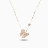 Crystal Butterfly Pendant Necklace