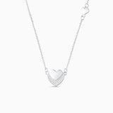 White Gold Heart Pendant Necklace