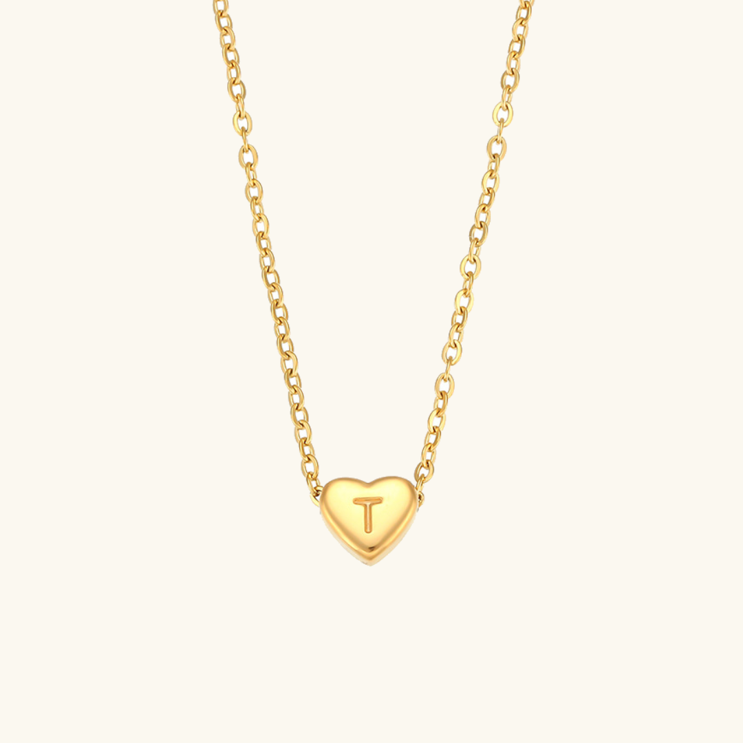 Heart Initial Pendant Necklace