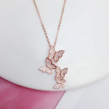 Cascading Butterfly Pendant Necklace