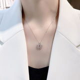 Four Heart Clover Pendant Necklace
