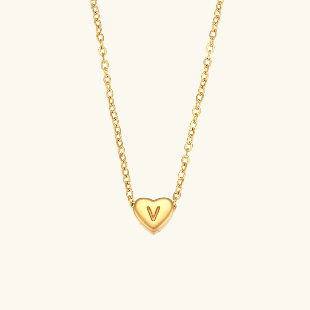 Heart Initial Pendant Necklace